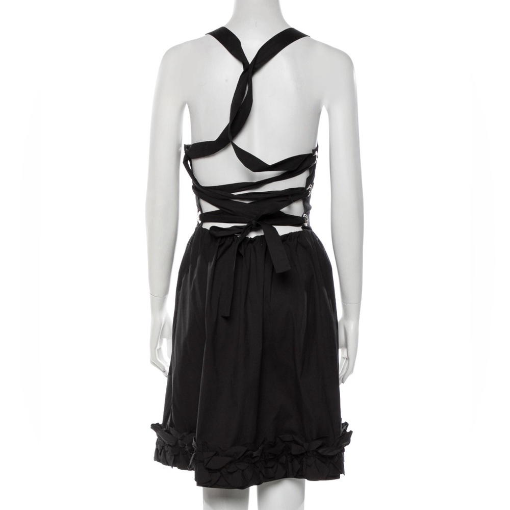 Prada Black Strappy Back Midi Dress